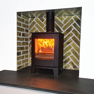 Stove with Recoheat fitted.